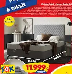 MOBETTO YATAK + BAZA + BAŞLIK SETİ